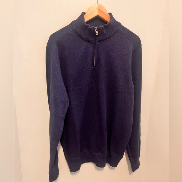 Robert Graham - Men’s Large - Zip-up Sweater - Blue - 80% Cotton 20% Polyester - - Picture 6 of 12